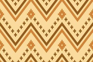 geel jaargangen kruis steek traditioneel etnisch patroon paisley bloem ikat achtergrond abstract aztec Afrikaanse Indonesisch Indisch naadloos patroon voor kleding stof afdrukken kleding jurk tapijt gordijnen en sarong vector