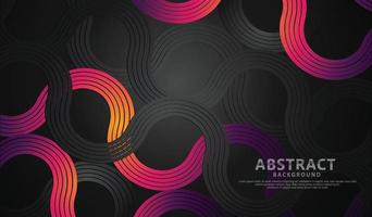 abstracte futuristische kleurrijke cirkel en golven achtergrond. vector illustratie