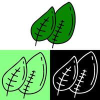 groen blad illustratie, hand- getrokken schets, deze illustratie kan worden gebruikt voor pictogrammen, logo's, en symbolen, vector in vlak ontwerp stijl