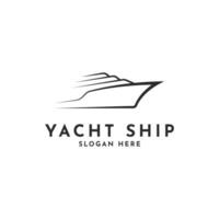 jacht schip vector logo ontwerp concept idee