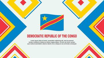 democratisch republiek van de Congo vlag abstract achtergrond ontwerp sjabloon. democratisch republiek van de Congo onafhankelijkheid dag banier behang vector illustratie. sjabloon