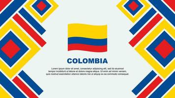 Colombia vlag abstract achtergrond ontwerp sjabloon. Colombia onafhankelijkheid dag banier behang vector illustratie. Colombia