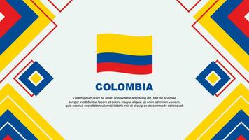 Colombia vlag abstract achtergrond ontwerp sjabloon. Colombia onafhankelijkheid dag banier behang vector illustratie. Colombia achtergrond