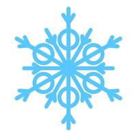 winter blauw bevriezen sneeuwvlok dik lijn icoon vector