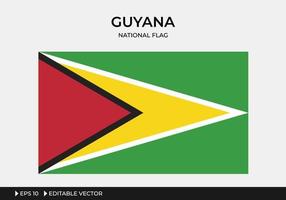illustratie van de nationale vlag van Guyana vector