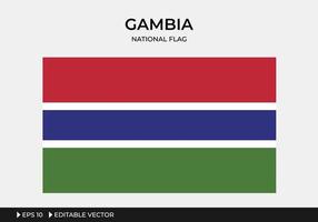illustratie van de nationale vlag van Gambia vector