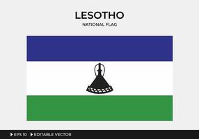illustratie van de nationale vlag van lesotho vector