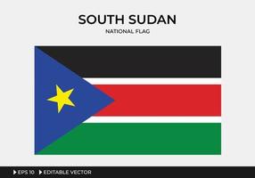 illustratie van de nationale vlag van Zuid-Soedan vector