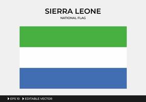 illustratie van de nationale vlag van sierra leone vector