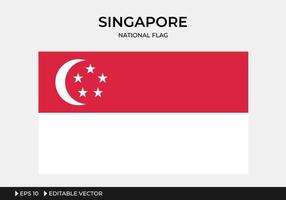 illustratie van de nationale vlag van singapore vector