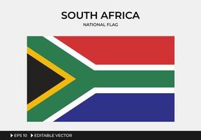 illustratie van de nationale vlag van Zuid-Afrika vector