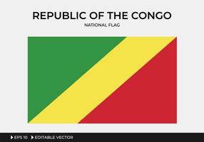 illustratie van de republiek congo nationale vlag vector