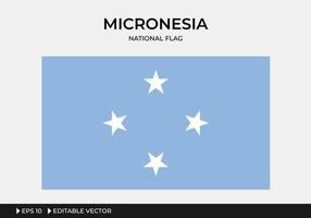 illustratie van de nationale vlag van micronesië vector