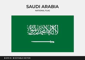 illustratie van de nationale vlag van saoedi-arabië vector