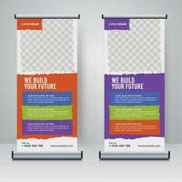 corporate rollup of x banner ontwerpsjabloon vector