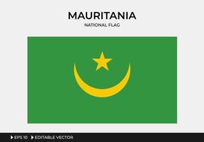 illustratie van de nationale vlag van Mauritanië vector