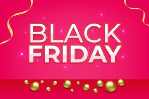 black friday typografie teken voor promotionele banner vector