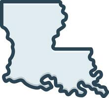 kleur icoon voor Louisiana vector