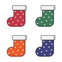 kerst sokken illustratie vector collectie set