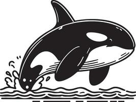 orka walvis illustratie. vector