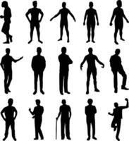 Mens silhouet vector illustratie jong model- zakenman creatief