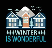 winter is geweldig t overhemd ontwerp vector