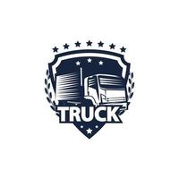 vervoer vrachtwagen logistiek logo sjabloon vector