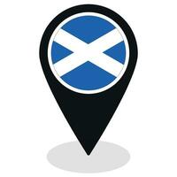 vlag van Schotland. Schotland vlag Aan kaart nauwkeurig icoon geïsoleerd vector