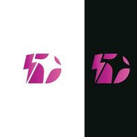 d brief logo vector professioneel abstract monogram logo ontwerp symbool