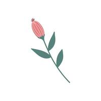 pioen knop bloem hand- getrokken. schattig roze Gesloten pioen knop bloem voor bruiloft uitnodigingen, groet kaarten, affiches, blogs, overladen notebooks. botanisch elegant pioen knop element naar overladen. pioen knop vector