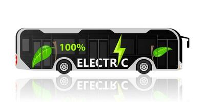 elektrisch bus voorkant visie illustratie vector