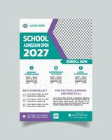 modern kinderen aan het leren folder of studie poster lay-out of brochure a4 vector