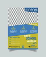 uniek modieus toelating folder sjabloon of school- toelating brochure poster a4 vector