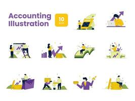 accounting illustratie pak vector