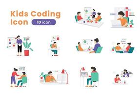 kinderen codering icoon vector