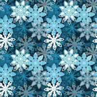 vector naadloos patroon met blauw sneeuwvlokken. naadloos Kerstmis ontwerp achtergrond.