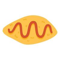 eigengemaakt Japans voedsel omurice omelet vector