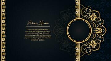 luxe achtergrond met gouden mandala ornament vector