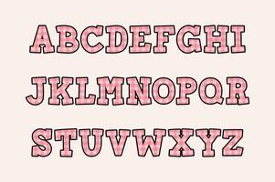 veelzijdig verzameling van roze plaid alfabet brieven voor divers toepassingen vector