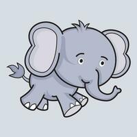 schattig olifant jongen vector, grappig dier vector