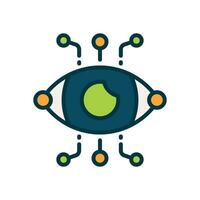 bionisch oog icoon. vector lijn icoon voor uw website, mobiel, presentatie, en logo ontwerp.