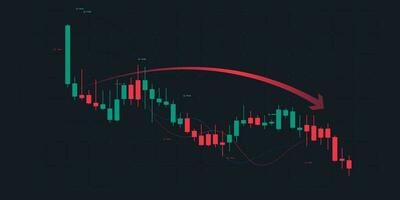 een voorraad markt grafieken en forex handel diagram in omhoog neiging concept voor financieel investering of economisch trends bedrijf idee. abstract financiën achtergrond vector