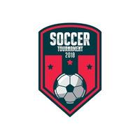 voetbal logo sjabloon, voetbal logo illustratie, voetbal club badge vector