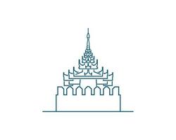 mandalay pagodes en tempels vector
