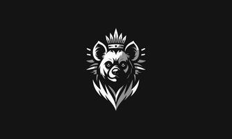 hoofd hyena vervelend kroon vector logo ontwerp