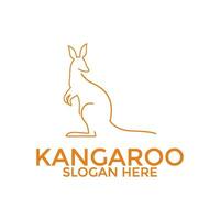 kangoeroe gemakkelijk modern logo vector, creatief kangoeroe minimalistische logo ontwerp sjabloon vector