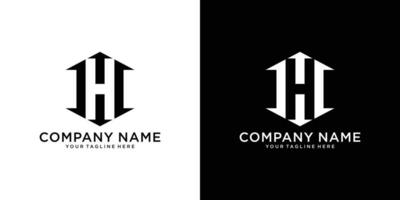 monogram brief h bedrijf bedrijf vector logo ontwerp