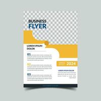 creatief oranje en blauw bedrijf folder ontwerp vector