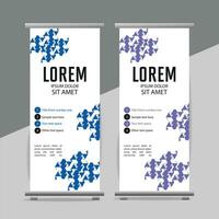 professioneel bedrijf rollen omhoog Scherm standee sjabloon ontwerp vector