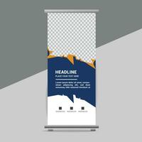 bedrijf rollen omhoog banier ontwerp Scherm standee voor presentatie doel vector